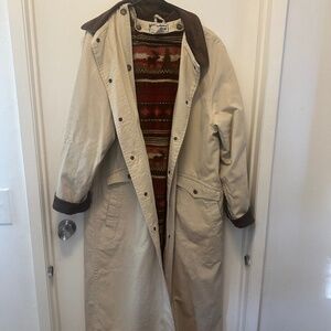 *SOLD* Vintage L.L. Bean canvas chore coat, long with lining